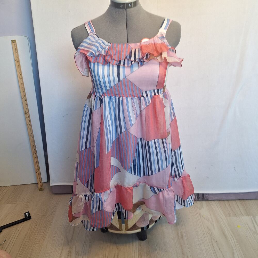 Aletta Girls Party Dress Sz 12A Made in Italy Ethereal Ruffled Fairy Flouncy